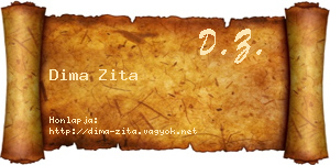 Dima Zita névjegykártya